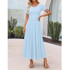 image:imageZESICA Womens Casual Summer 2026 Short Sleeve Maxi DressLight Blue