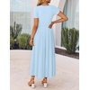 image:imageZESICA Womens Casual Summer 2026 Short Sleeve Maxi DressLight Blue