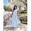 image:imageZESICA Womens Casual Summer 2026 Short Sleeve Maxi DressLight Blue