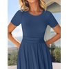 image:imageZESICA Womens Casual Summer 2026 Short Sleeve Maxi DressNavy