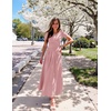image:imageZESICA Womens Casual Summer 2026 Short Sleeve Maxi DressPink
