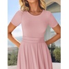 image:imageZESICA Womens Casual Summer 2026 Short Sleeve Maxi DressPink