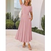 image:imageZESICA Womens Casual Summer 2026 Short Sleeve Maxi DressPink
