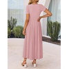 image:imageZESICA Womens Casual Summer 2026 Short Sleeve Maxi DressPink
