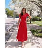 image:imageZESICA Womens Casual Summer 2026 Short Sleeve Maxi DressRed