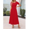 image:imageZESICA Womens Casual Summer 2026 Short Sleeve Maxi DressRed