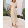 image:imageZESICA Womens Casual Summer 2026 Short Sleeve Maxi DressSandy