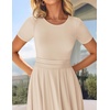 image:imageZESICA Womens Casual Summer 2026 Short Sleeve Maxi DressSandy