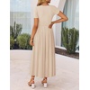 image:imageZESICA Womens Casual Summer 2026 Short Sleeve Maxi DressSandy