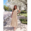 image:imageZESICA Womens Casual Summer 2026 Short Sleeve Maxi DressSandy