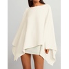 image:imageZESICA Womens Fall Batwing Oversized Knitted Shawls Poncho SweatersBeige