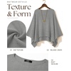 image:imageZESICA Womens Fall Batwing Oversized Knitted Shawls Poncho SweatersGrey