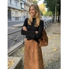 image:imageZESICA Womens Fall Bell Long Sleeve Knit Sweaters Scalloped Mock Neck TopsBlack