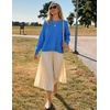 image:imageZESICA Womens Fall Bow Knot Oversized Sweaters Trendy Pullover TopsKlein Blue