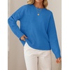 image:imageZESICA Womens Fall Bow Knot Oversized Sweaters Trendy Pullover TopsKlein Blue