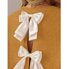 image:imageZESICA Womens Fall Bow Knot Oversized Sweaters Trendy Pullover TopsMustard Yellow