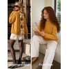 image:imageZESICA Womens Fall Bow Knot Oversized Sweaters Trendy Pullover TopsMustard Yellow