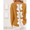 image:imageZESICA Womens Fall Bow Knot Oversized Sweaters Trendy Pullover TopsMustard Yellow