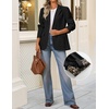 image:imageZESICA Womens Fall Business Casual Open Front Button BlazerBlack