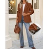 image:imageZESICA Womens Fall Business Casual Open Front Button BlazerCaramel