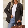 image:imageZESICA Womens Fall Business Casual Open Front Button BlazerCoffee
