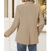 image:imageZESICA Womens Fall Business Casual Open Front Button BlazerKhaki