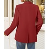 image:imageZESICA Womens Fall Business Casual Open Front Button BlazerWine
