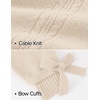 image:imageZESICA Womens Fall Cute Bow Cable Knit Pullover Cozy SweatersApricot
