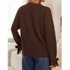image:imageZESICA Womens Fall Cute Bow Cable Knit Pullover Cozy SweatersBrown