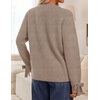 image:imageZESICA Womens Fall Cute Bow Cable Knit Pullover Cozy SweatersCamel