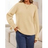image:imageZESICA Womens Fall Cute Bow Cable Knit Pullover Cozy SweatersLight Yellow