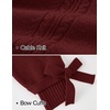 image:imageZESICA Womens Fall Cute Bow Cable Knit Pullover Cozy SweatersWine