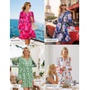 image:imageZESICA Womens Fall Floral Long Sleeve Wedding Guest Mini DressesBlue