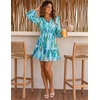 image:imageZESICA Womens Fall Floral Long Sleeve Wedding Guest Mini DressesLake
