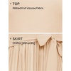image:imageZESICA Womens Fall Long Sleeve Pleated Knit Sweater DressApricot