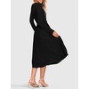 image:imageZESICA Womens Fall Long Sleeve Pleated Knit Sweater DressBlack
