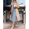 image:imageZESICA Womens Fall Long Sleeve Pleated Knit Sweater DressDusty Blue