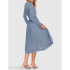 image:imageZESICA Womens Fall Long Sleeve Pleated Knit Sweater DressDusty Blue
