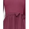 image:imageZESICA Womens Fall Long Sleeve Pleated Knit Sweater DressPurple Red