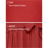 image:imageZESICA Womens Fall Long Sleeve Pleated Knit Sweater DressRed