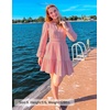 image:imageZESICA Womens Fall Long Sleeve V Neck Flowy Mini DressesPink