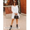 image:imageZESICA Womens Fall Long Sleeve V Neck Flowy Mini DressesWhite