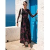 image:imageZESICA Womens Fall Long Sleeve Wedding Guest DressesBlackrose