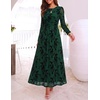 image:imageZESICA Womens Fall Long Sleeve Wedding Guest DressesBlockgreen