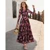 image:imageZESICA Womens Fall Long Sleeve Wedding Guest DressesCoffee