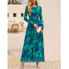 image:imageZESICA Womens Fall Long Sleeve Wedding Guest DressesGreen