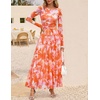 image:imageZESICA Womens Fall Long Sleeve Wedding Guest DressesOrange