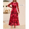 image:imageZESICA Womens Fall Long Sleeve Wedding Guest DressesRed