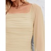 image:imageZESICA Womens Fall Long Sleeve Wedding Guest Midi DressesApricot