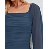 image:imageZESICA Womens Fall Long Sleeve Wedding Guest Midi DressesDarkblue